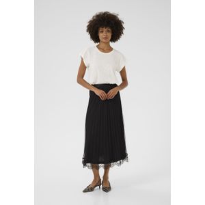 Rok - Zwart - CUabby A-shape - Geplooide Midi-rok