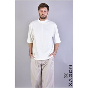 Xagon Man T-shirt Oversize Mannen romig