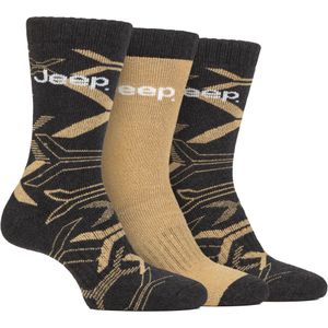 Heren Wandelsokken | Jeep | Volledig Gewatteerde Antiblister Camouflage Sokken, Gebreide Gerecycleerde Katoenen Camo Sokken - Khaki / Steen