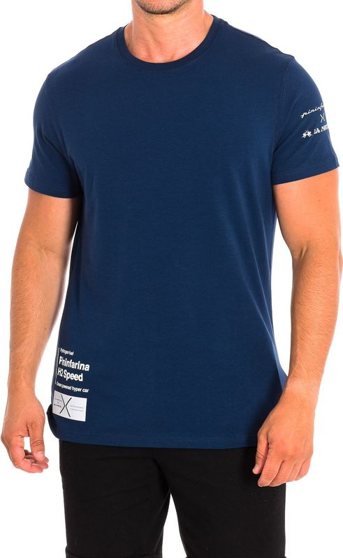 La Martina - RMRP60-JS092 - T-shirt - Navy - 95% Katoen, 5% Elastaan