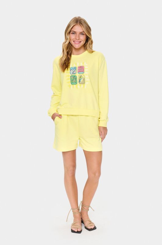 Saint Tropez - Elfin Yellow - Sweatshirt - Dames - Geborduurd Motief