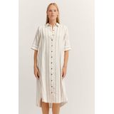 Bugatti, Dames, Jurken, Beige, Maat: S Linnen,