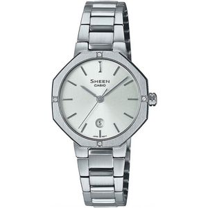 Casio Sheen Dames Horloge Zilverkleurig SHE-4543D-7AUER