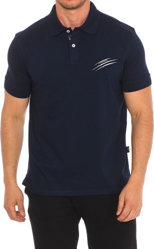 Plein Sport - Polo met Claw Print - Blauw - Heren - Katoen
