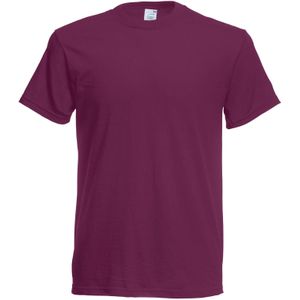 Fruit Of The Loom Heren Originele T-shirt korte mouwen (Bordeaux)