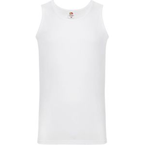 Fruit of the Loom Heren Valueweight Athletic Vest Top (Wit)
