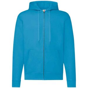 Fruit of the Loom Klassieke herenhoodie met rits (Azuurblauw)
