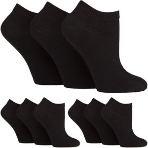9-Pack Dames Diabetische Trainingssokken | Brede Enkelsokken voor Opgezette Voeten