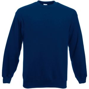 Fruit of the Loom Heren Klassiek 80/20 Ingezet Sweatshirt (Marine)