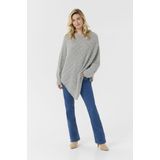 Cream - CR Holiday - Poncho - Grijs - Asymmetrische Zoom