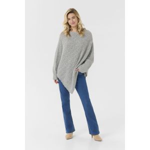 Cream - CR Holiday - Poncho - Grijs - Asymmetrische Zoom