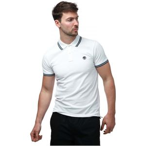 Men's Timberland Millers River Tipped Polo Shirt In White - Maat XL