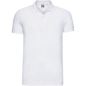 Russell Heren Piqué Stretch Poloshirt (Wit)