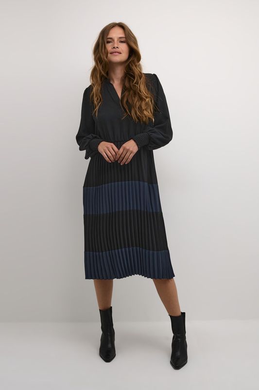 CULTURE Jurk 'Betty'  navy / zwart