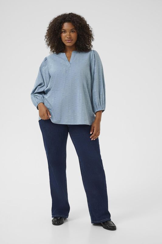 KAFFE - KCLoulou - Blouse - Duifblauw