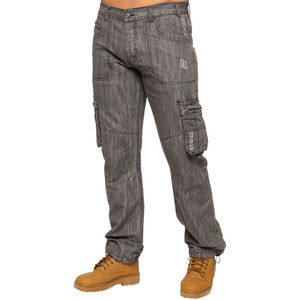 Enzo | Combat-jeans voor heren - grijs