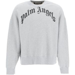 Palm Angels GD gebogen sweatshirt met logoprint in grijs