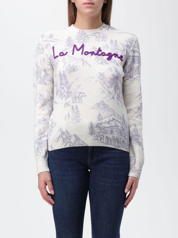 Mountain Print - Cashmere Sweater - Lilac - Pullover