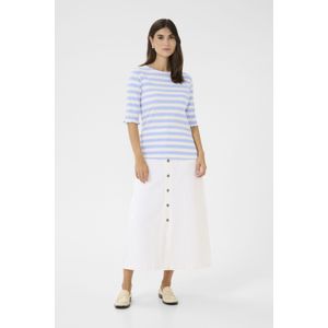 T-shirt Fitted Serenity/White Stripe light blue