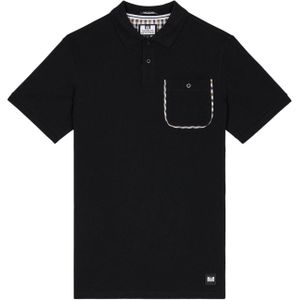 Weekend Offender Heren Spence Geruit Poloshirt (Zwart)