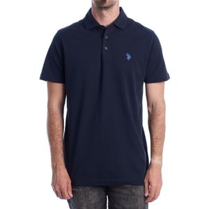 US Polo Assn - Poloshirt - Blauw - Piqué-Stof