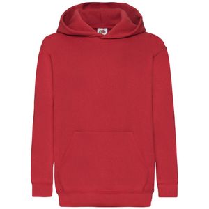 Fruit of the Loom Kinderen/Kinderen Classic Hooded Sweatshirt (Rood)