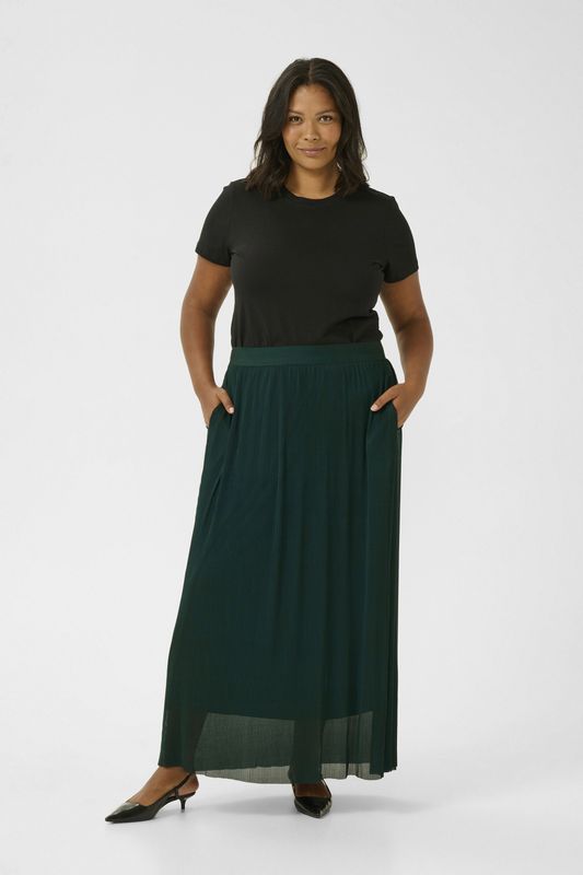 Rok - A-shape - Groen - Strokenrokken