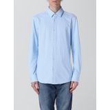 Slim Fit - Overhemd - Lichtblauw - Lange Mouwen - Katoen - Gestreept