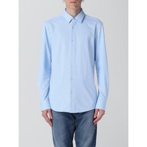 Slim Fit - Overhemd - Lichtblauw - Lange Mouwen - Katoen - Gestreept