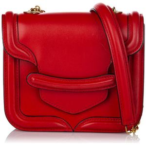 Vintage Alexander McQueen Mini Heroine Leather Crossbody Bag Red