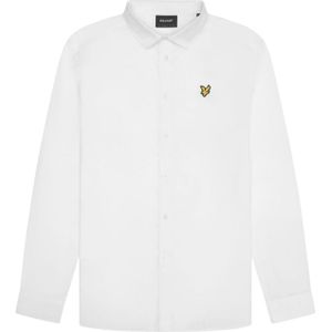 Lyle & Scott Heren Logo Poplin Overhemd (Wit)