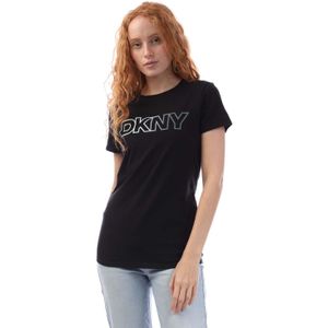 DKNY Dames/Dames Ombre Logo T-Shirt (Zwart)