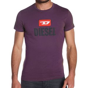 Diesel - T-shirt - Donkerpaars - Vet Logo