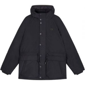 Fred Perry Padded Zip Through Black Jacket