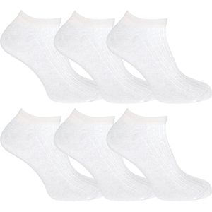 100% katoenen laag uitgesneden enkelsokken voor kinderen - Wit