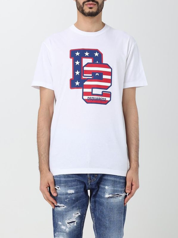 Dsquared2 - T-shirt met Logo-print - Wit - Katoen