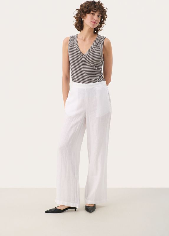Casual broek Classic fit Bright White