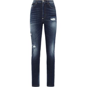 Philipp Plein - Nightcrawler - Super High Waist Jegging - Zwart - Stretchdenim