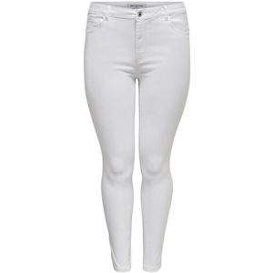 ONLY CARMAKOMA high waist skinny fit jeans CARAUGUSTA wit