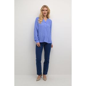 Blouse met lange mouwen Regular fit Ultramarine / Chalk Dot blue white