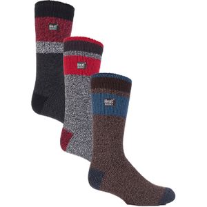 Heat Holders3 paar thermo herensokken voor de winter - Zwart Grijs