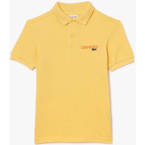 Lacoste - Bedrukt Piqué Poloshirt - Geel - Jongens