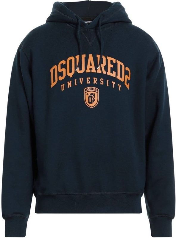 Dsquared2 - University Print Hoodie - Blauw - Heren - Katoen
