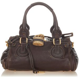Vintage Chloe Paddington Leather Shoulder Bag Brown