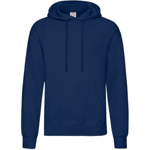 Fruit of the Loom Volwassenen Unisex klassiek sweatshirt met capuchon (Marine)