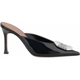 Amina Muaddi - Camelia Patent 90 - Muiltjes - Zwart - 9 cm Stilettohak