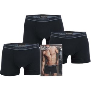 Men's Armani 3 Pack Core Logoband Boxer Trunks In Navy - Maat S