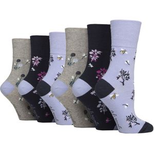 6 Paar Dames Niet-Elastische Zachte Top Diabetessokken