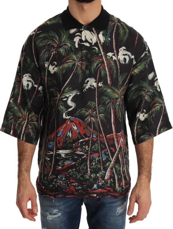 Dolce Gabbana - Volcano Sicily - T-shirt - Multikleur - Katoen