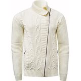 Rusty Neal - Gebreid Vest - Grof Gebreid - Heren - Opstaande Kraag met Rits